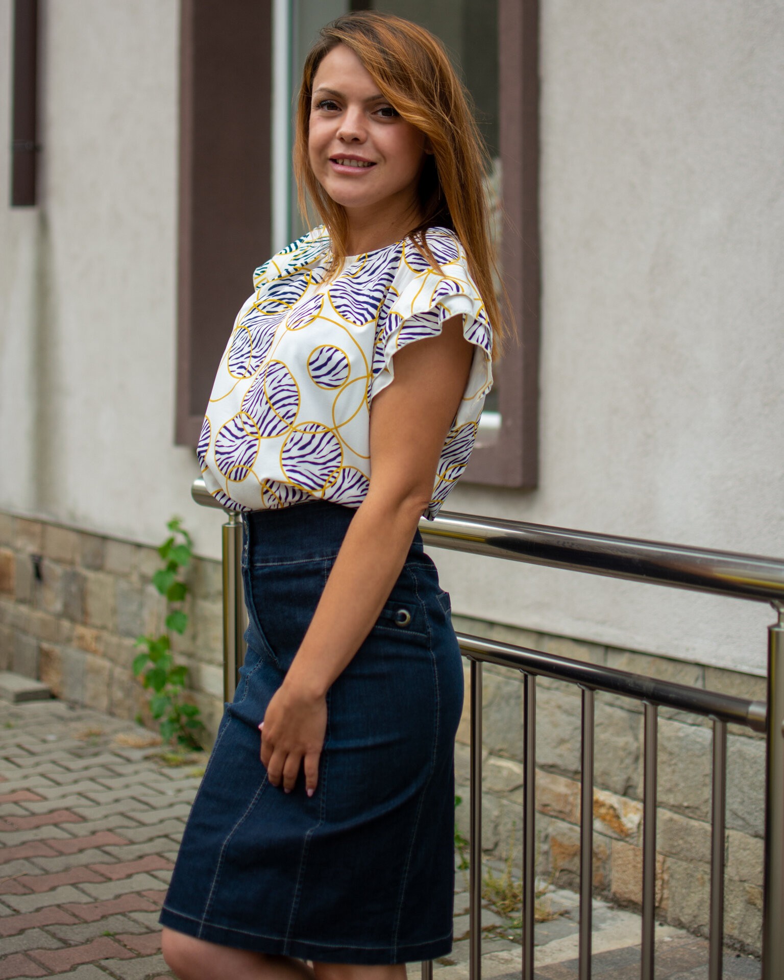 Yellow Blouse With Print
