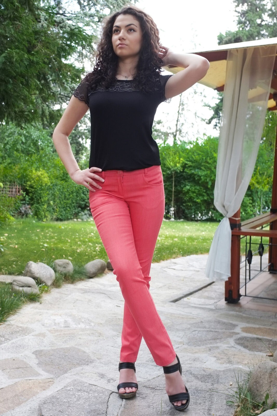 Long Pink Cotton Pants