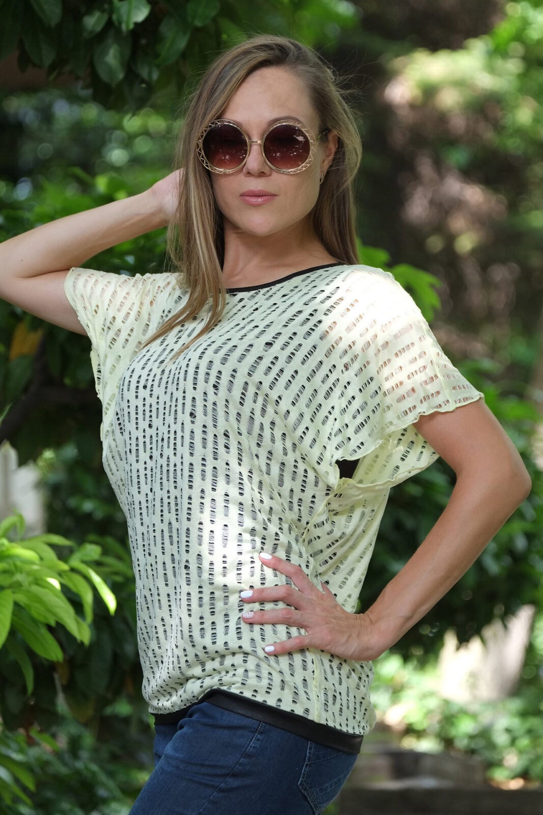 Yellow Blouse On Holes