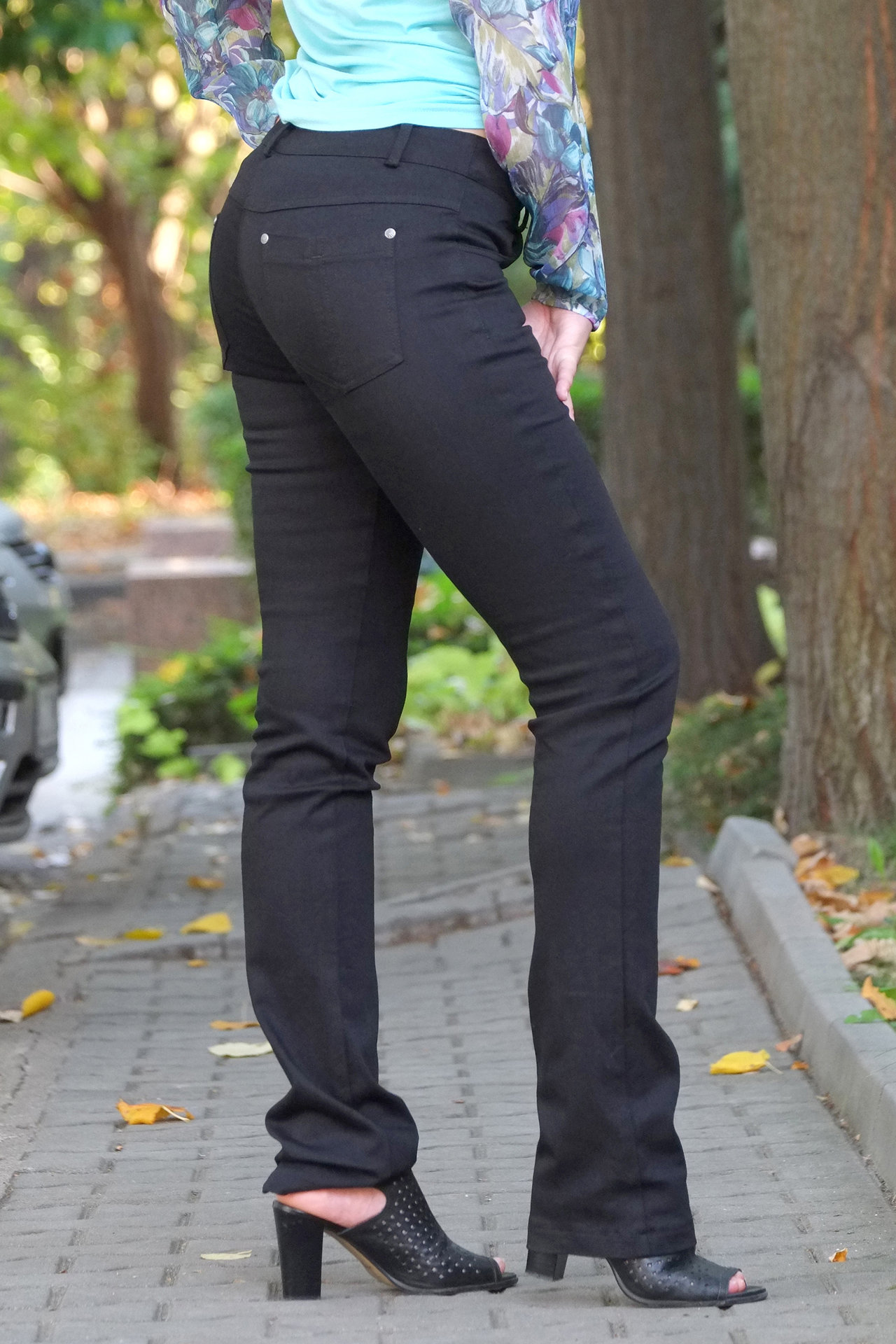 Coated Black Jeans