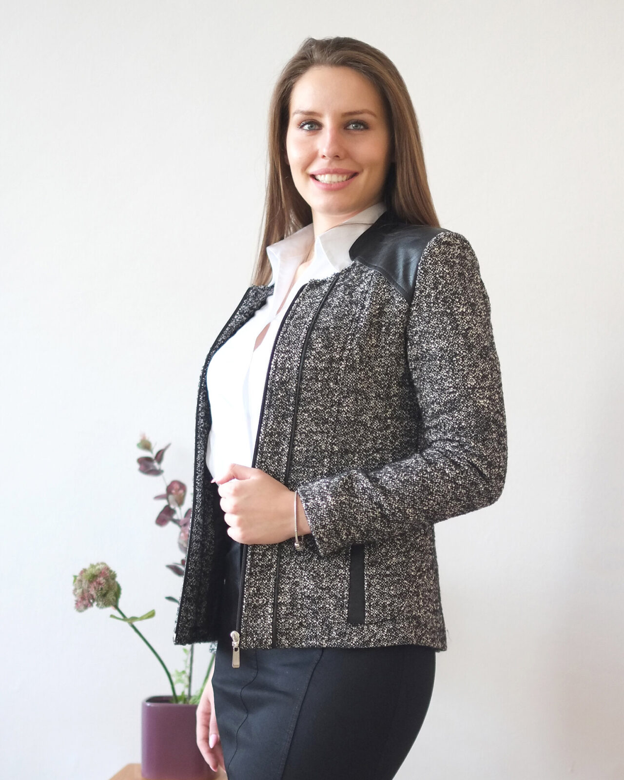 Wool Blazer With Zipper