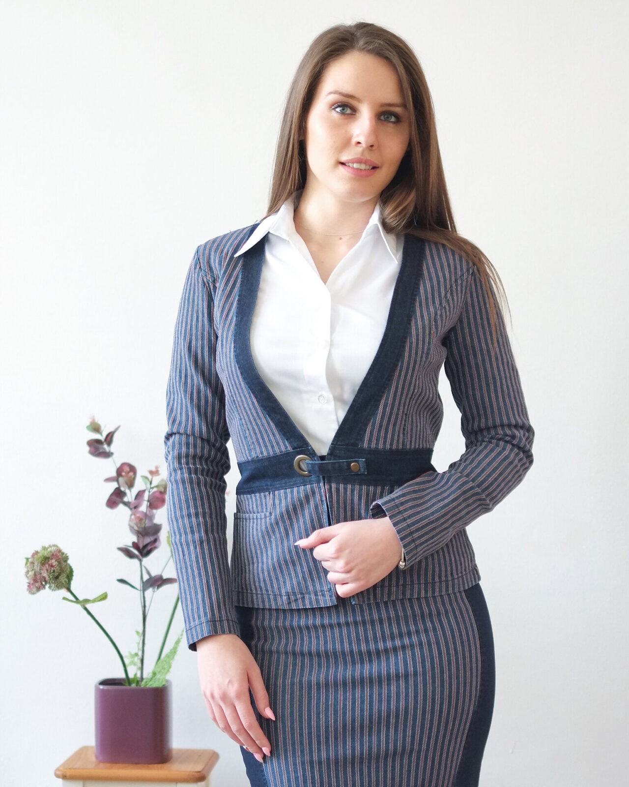 Denim Stripe Blazer Denim Stripe Blazer