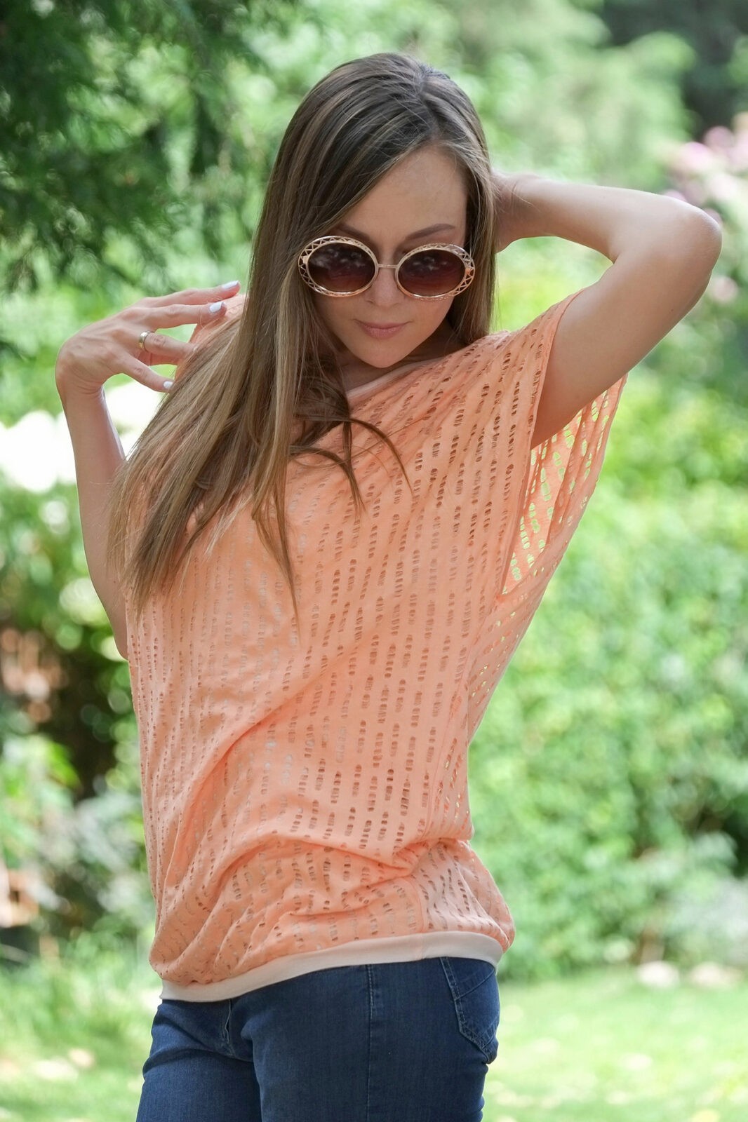Orange Blouse On Holes