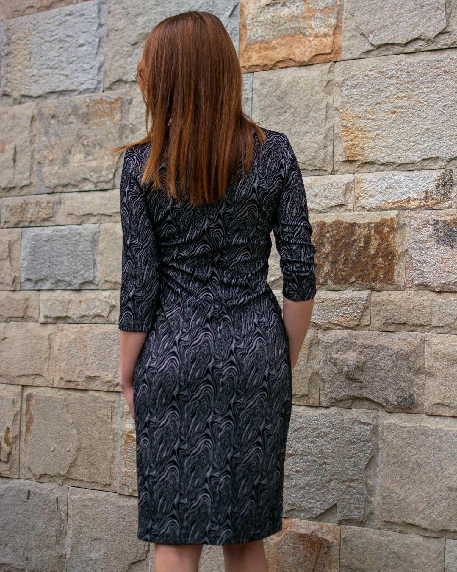 Fitted Jacquard Dress
