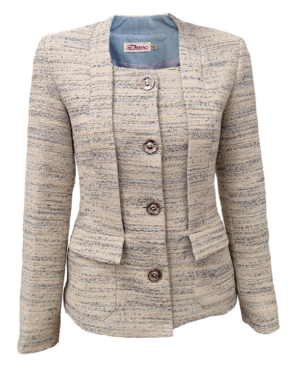 ЕЛЕГАНТНО ДАМСКО САКО МЕЛАНЖИРАНО БУКЛЕ