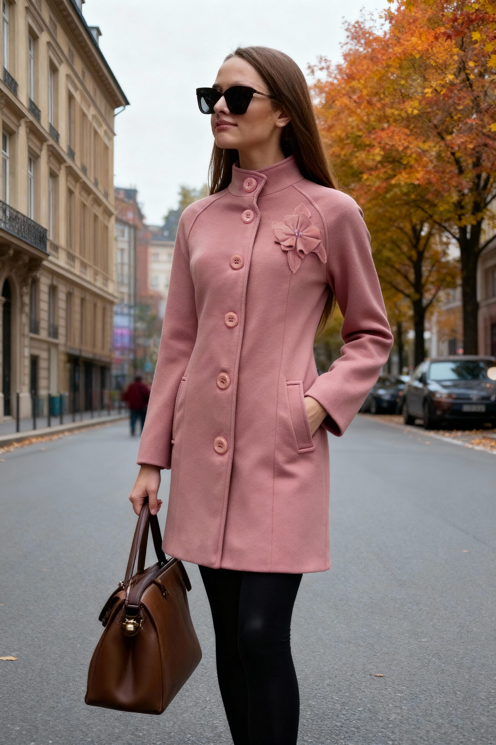 ДАМСКО ВЪЛНЕНО ПАЛТО ЦВЯТ ПУДРА ДАМСКО ВЪЛНЕНО ПАЛТО ЦВЯТ ПУДРА