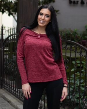 БЛУЗА С НАБОР В ЛЕШНИКОВО КАФЯВО