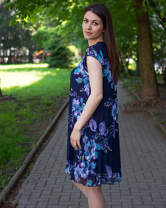 ДАМСКА РОКЛЯ ПЛИСЕ ЛИЛАВИ ЦВЕТЯ ДАМСКА РОКЛЯ ПЛИСЕ ЛИЛАВИ ЦВЕТЯ