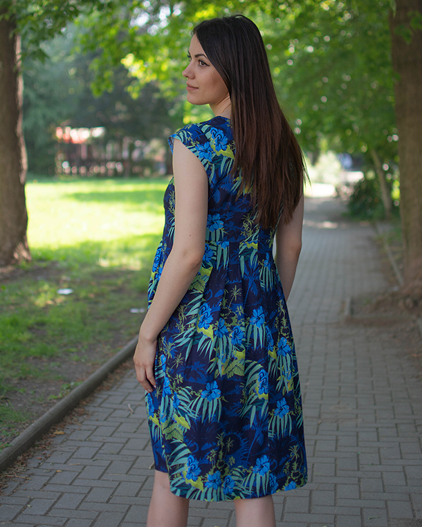 ДАМСКА ЛЕНЕНА РОКЛЯ С ФЛОРАЛНА ЩАМПА ДАМСКА ЛЕНЕНА РОКЛЯ С ФЛОРАЛНА ЩАМПА