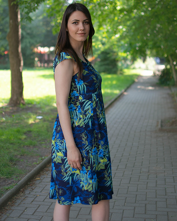 ДАМСКА ЛЕНЕНА РОКЛЯ С ФЛОРАЛНА ЩАМПА ДАМСКА ЛЕНЕНА РОКЛЯ С ФЛОРАЛНА ЩАМПА