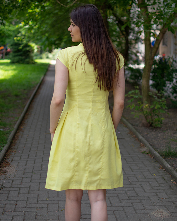 ДАМСКА ЛЕНЕНА РОКЛЯ В ЖЪЛТ ЦВЯТ ДАМСКА ЛЕНЕНА РОКЛЯ В ЖЪЛТ ЦВЯТ