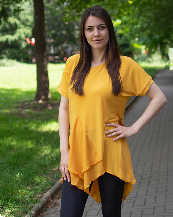 ДАМСКА ТУНИКА В ЦВЯТ ГОРЧИЦА ДАМСКА ТУНИКА В ЦВЯТ ГОРЧИЦА