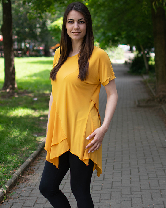 ДАМСКА ТУНИКА В ЦВЯТ ГОРЧИЦА ДАМСКА ТУНИКА В ЦВЯТ ГОРЧИЦА