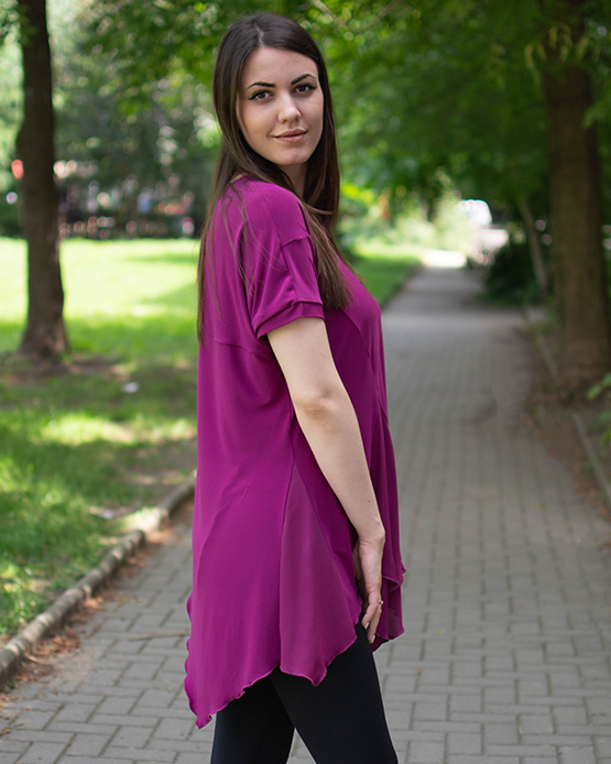 ДАМСКА ТУНИКА В ЛИЛАВ ЦВЯТ ДАМСКА ТУНИКА В ЛИЛАВ ЦВЯТ