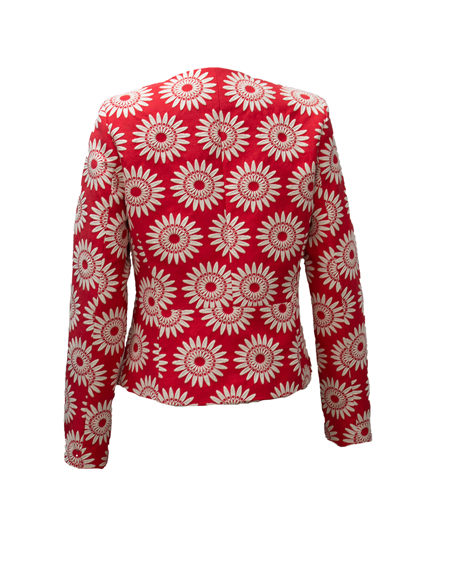 ДАМСКО САКО В ЧЕРВЕНО И БЯЛО ДАМСКО САКО В ЧЕРВЕНО И БЯЛО