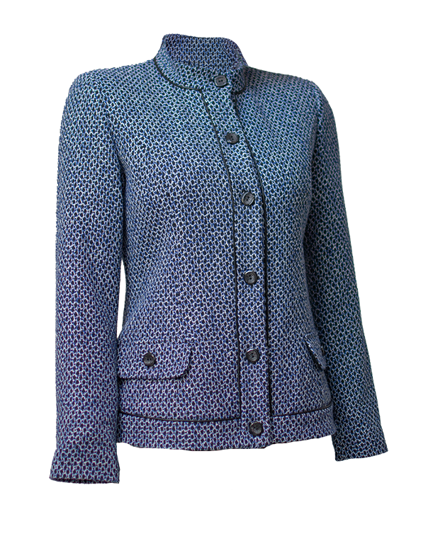 ЕЛЕГАНТНО ДАМСКО САКО СИН МЕЛАНЖ ЕЛЕГАНТНО ДАМСКО САКО СИН МЕЛАНЖ