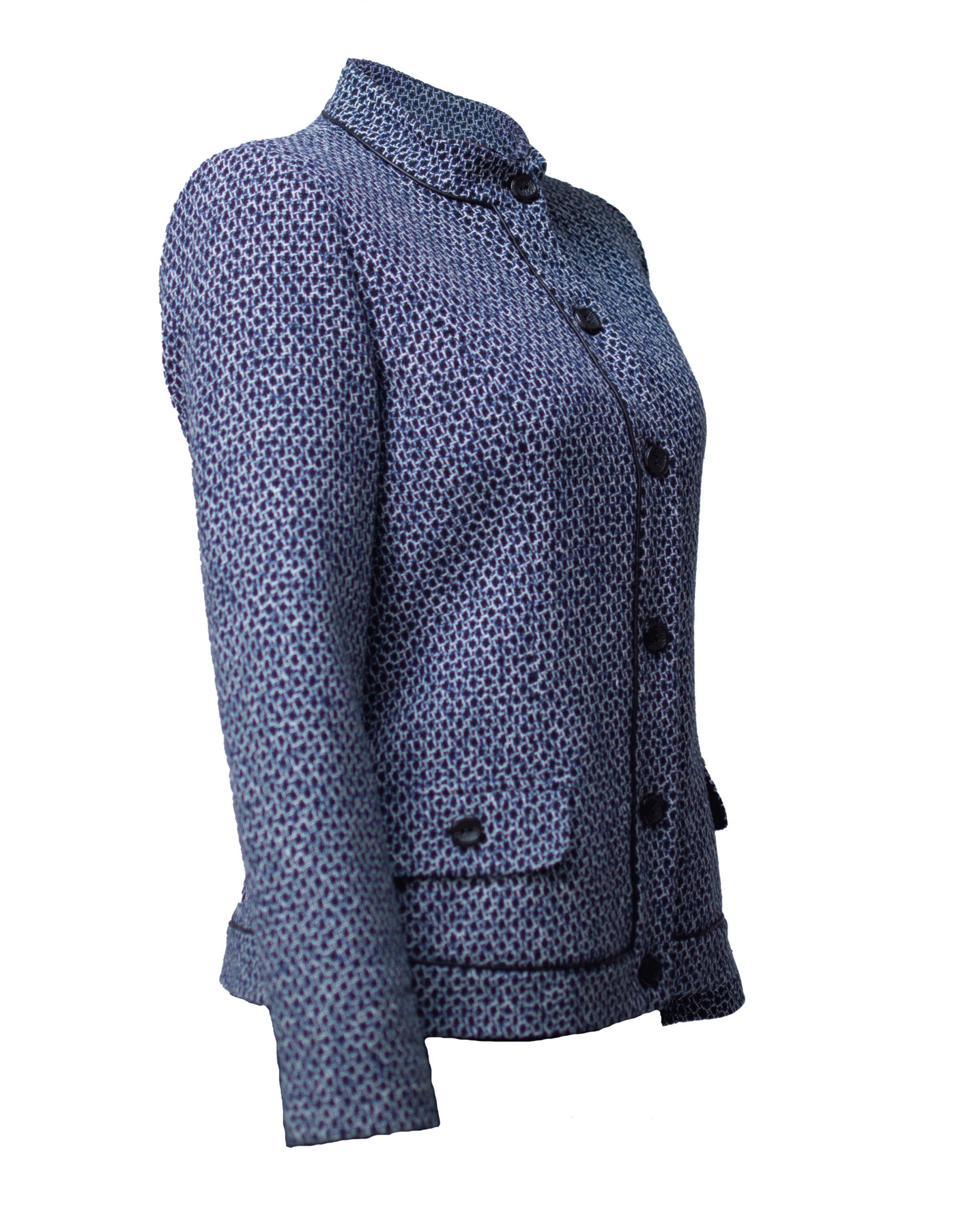 ЕЛЕГАНТНО ДАМСКО САКО СИН МЕЛАНЖ ЕЛЕГАНТНО ДАМСКО САКО СИН МЕЛАНЖ