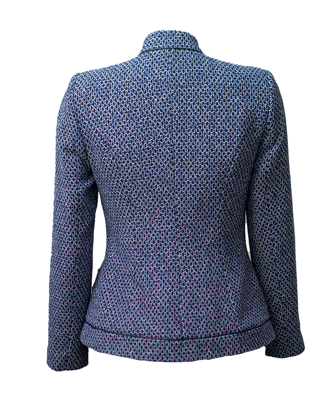 ЕЛЕГАНТНО ДАМСКО САКО СИН МЕЛАНЖ ЕЛЕГАНТНО ДАМСКО САКО СИН МЕЛАНЖ