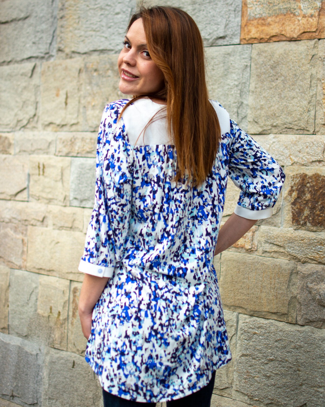 ТУНИКА С ПЛАТКА СИНЯ ТУНИКА С ПЛАТКА СИНЯ