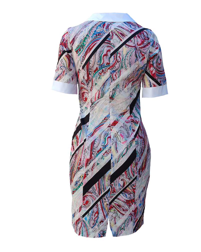 ЕЛЕГАНТНА ДАМСКА РОКЛЯ С ЦВЕТЕН ПРИНТ ЕЛЕГАНТНА ДАМСКА РОКЛЯ С ЦВЕТЕН ПРИНТ