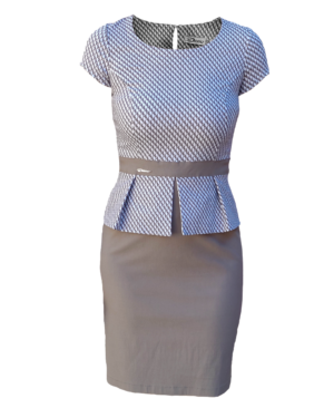 ЕЛЕГАНТНА ДАМСКА РОКЛЯ ЖАКАРД