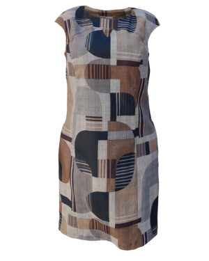 ДАМСКА РОКЛЯ ГЕОМЕТРИЧЕН ПРИНТ