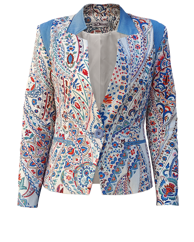 ДАМСКО САКО ЛЕН С ЕФЕКТЕН ПРИНТ ДАМСКО САКО ЛЕН С ЕФЕКТЕН ПРИНТ