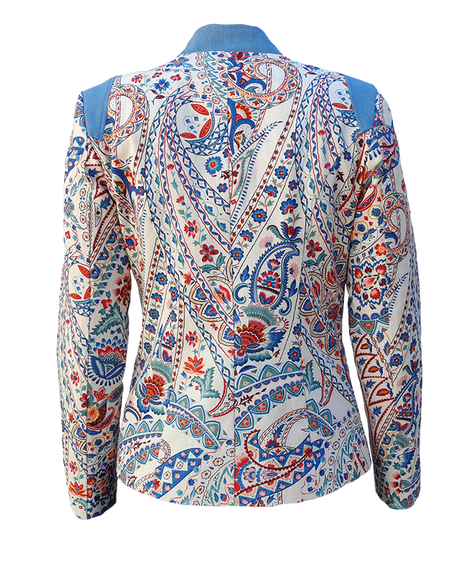 ДАМСКО САКО ЛЕН С ЕФЕКТЕН ПРИНТ ДАМСКО САКО ЛЕН С ЕФЕКТЕН ПРИНТ