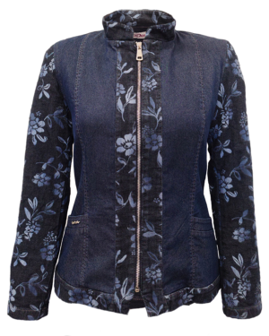 ДАМСКО ДЪНКОВО ЯКЕ С ФЛОРАЛЕН ПРИНТ